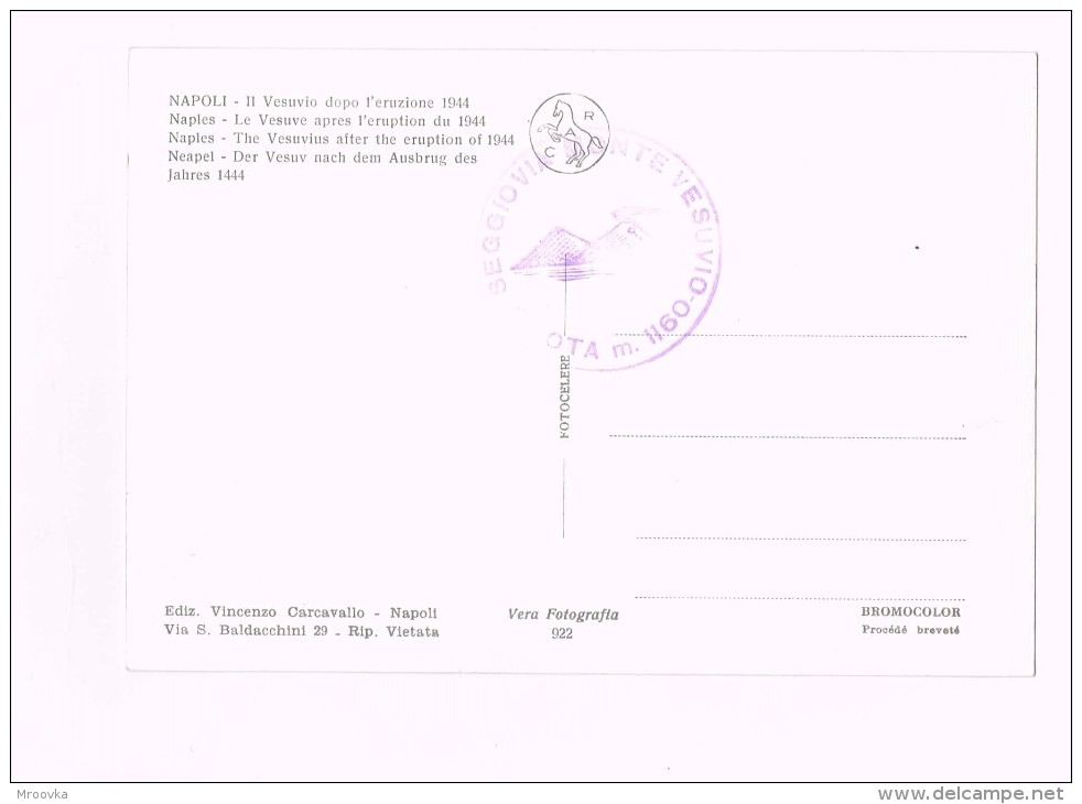 Vesuvio Dopo `eruzione 1944 / Napoli /Italy/ Naples - The Vesuvius After The Eruption Of 1944 - Europe
