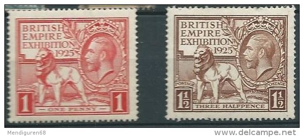 GB 1925 WEMBLEY EXHIBITION SET (2) SG 432-33 SC 203-04 MI 168-69 YV 173-74 - Unused Stamps