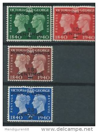 GB 1940 KING GEORGE VI STAMP CENTENARY SET (6) Sg 479-484 MOROCCO - Unused Stamps