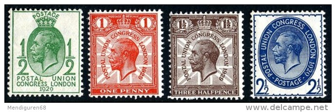 GB 1929 POSTAL UNION  PUC SET (4) SG 434-437 SC 205-208 MI 170-73 Z YV 179-182 - Neufs