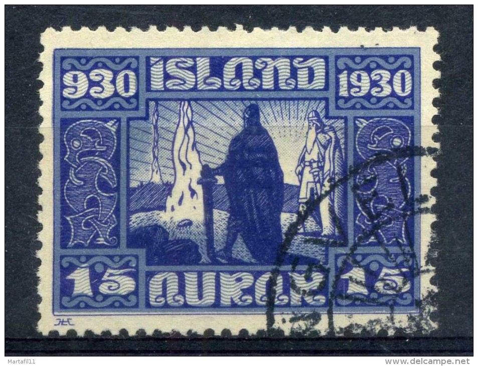 1930 ISLANDA N.127 USATO - Gebruikt
