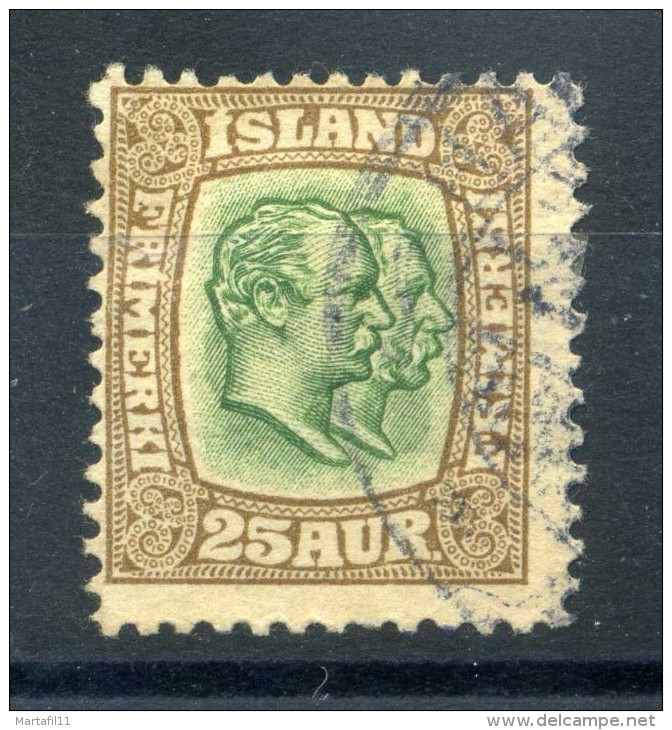 1907 ISLANDA N.56 USATO - Usati