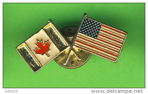 PIN'S - BADGES - DRAPEAUX CANADA &amp; U.S.A. - - Other & Unclassified