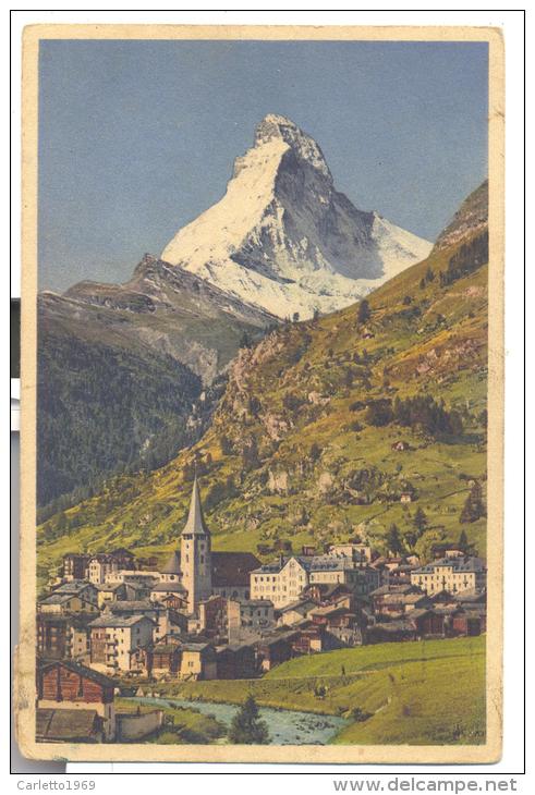 ZERMATT MATTERHORN DEL 1931 VIAGGIATA F.P. - Zermatt