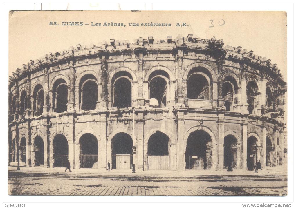 NIMES LES ARENES VUE EXTEVIEUVE NON VIAGGIATA F.P. - Languedoc-Roussillon