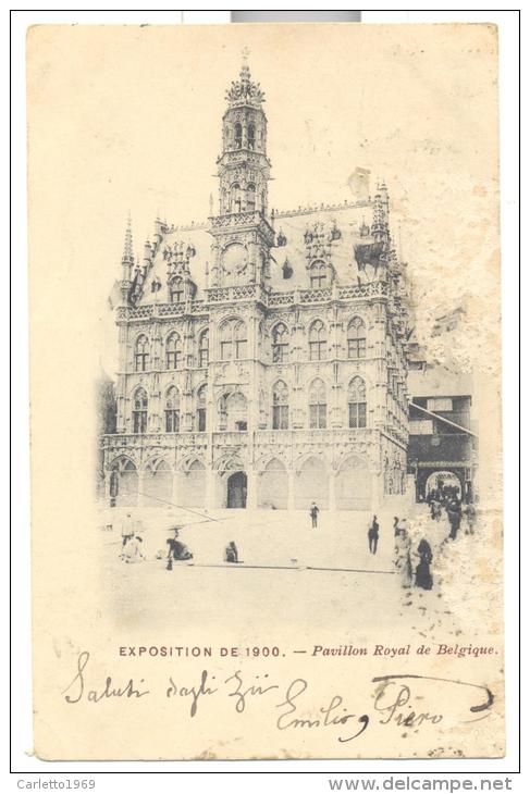 ESPOSIZIONE PARIGI 1900 PADIGLIONE DEL BELGIO VIAGGIATA F.P. - Exhibitions