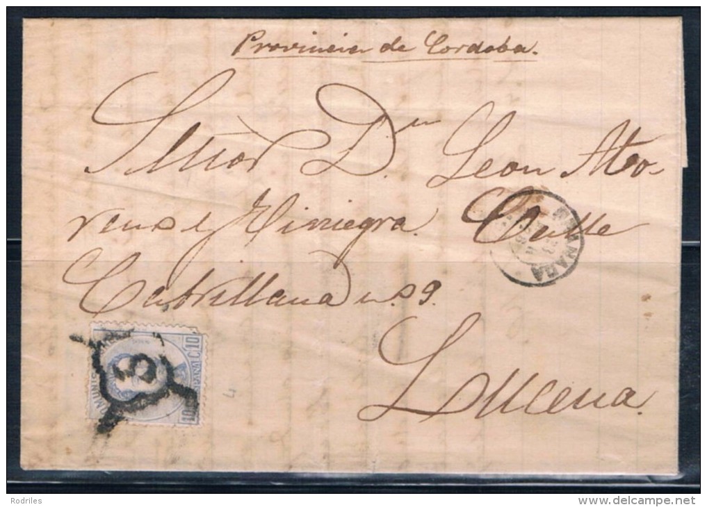 1873.- GRANADA A LUCENA - Cartas & Documentos