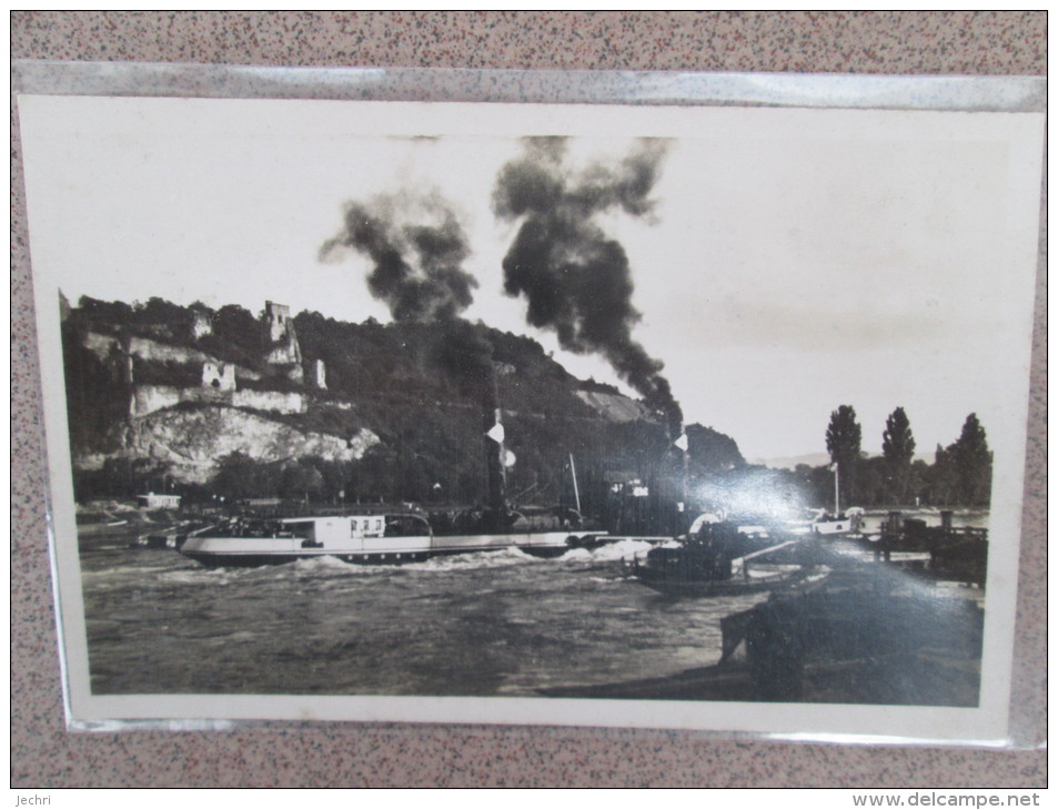 MARCKOLSHEIM PONT DU RHIN AVEC RUINE LIMBOURG CARTE PHOTO - Autres & Non Classés