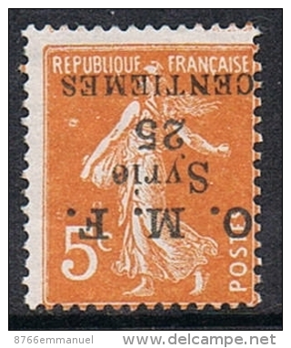 SYRIE N°85 N* Variété Surcharge Renversée - Unused Stamps