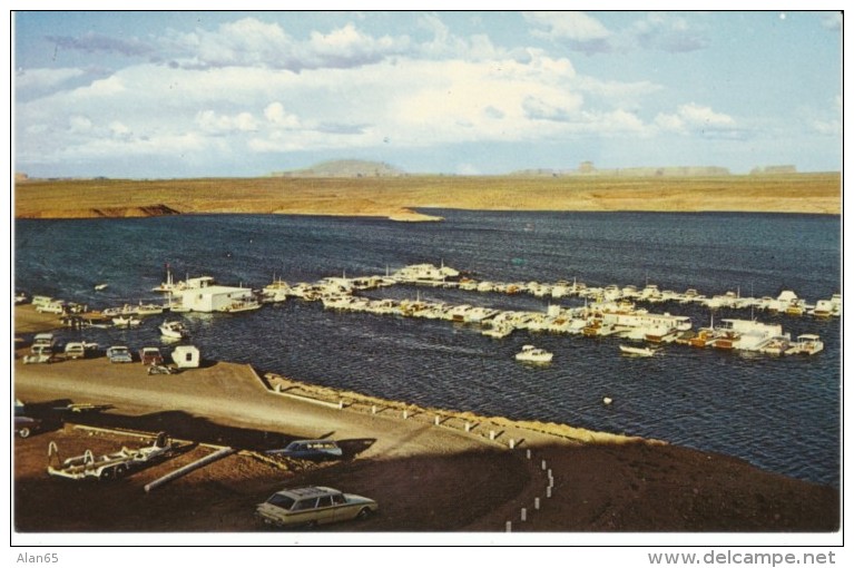 Page Arizona, Wahweap Marina Lake Powell Boat, C1960s Vintage Postcard - Lake Powell