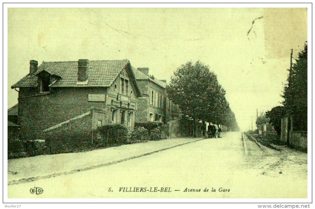 CPA  VILLIERS LE BEL  ,  Avenue De La Gare - Villiers Le Bel