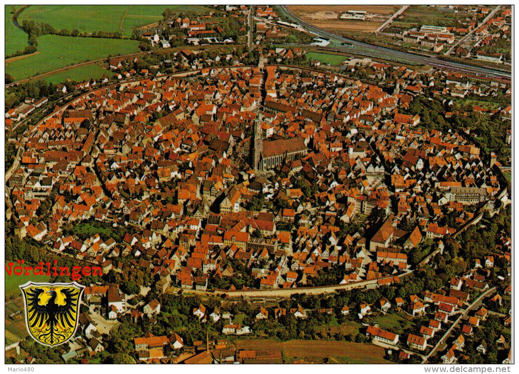 NORDLINGEN  DIE HERRLICHE ALTE  REICHSSTADT AN DER ROMANTISCHEN STRASSE      (VIAGGIATA) - Noerdlingen