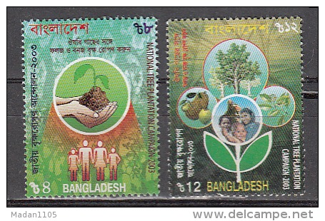 BANGLADESH, 2003,   Tree Planting Day 2v, MNH, (**) - Bomen