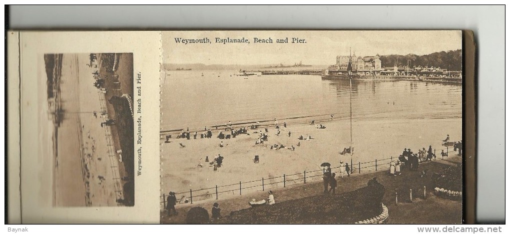 SOUVENIR OF WEYMOUTH   --  BOOK FOLDER  --  WITH 10 POSTCARDS - Weymouth