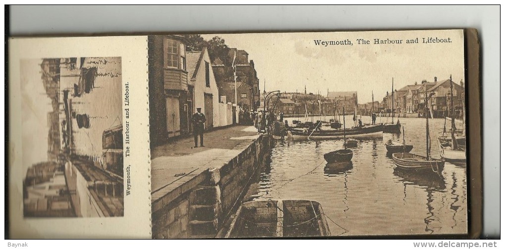 SOUVENIR OF WEYMOUTH   --  BOOK FOLDER  --  WITH 10 POSTCARDS - Weymouth