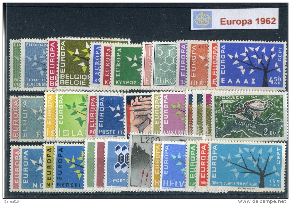Europa CEPT 1962 Complete ** MNH. - Full Years