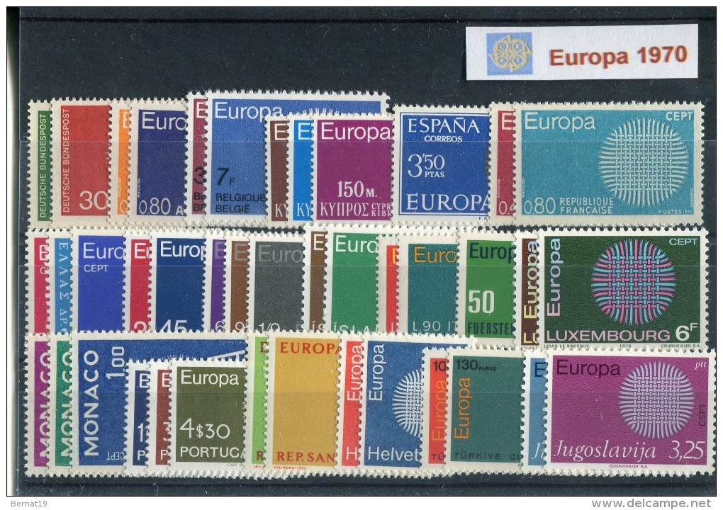 Europa CEPT 1970 Complete ** MNH. - Full Years