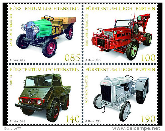 Liechtenstein 2015 - Special-purpose And Commercial Vehicles Stamp Set Mnh - Ungebraucht