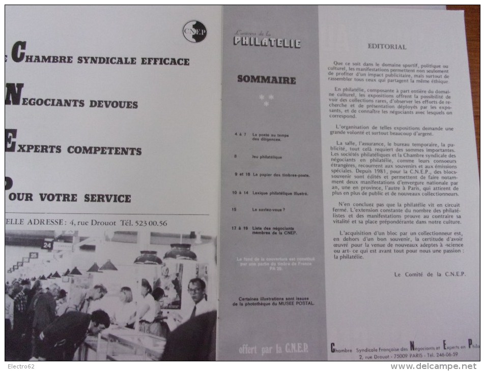 L'univers De La Philatélie N°4, Diligence, C.N.E.P - French (from 1941)