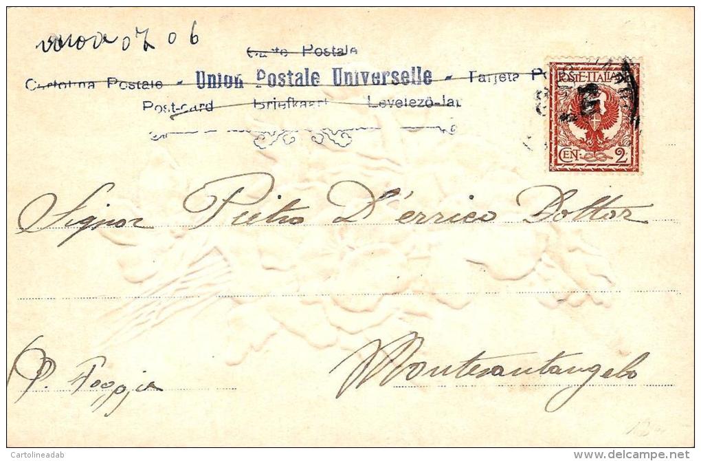 [DC4278] CARTOLINA - IN RILIEVO - FIORI - AUGURALE - Viaggiata - Old Postcard - Fiori