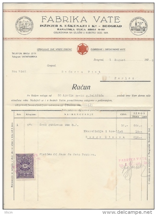 Letter FI000017 - Yugoslavia Serbia 1929 Fabrika Bate - Other & Unclassified