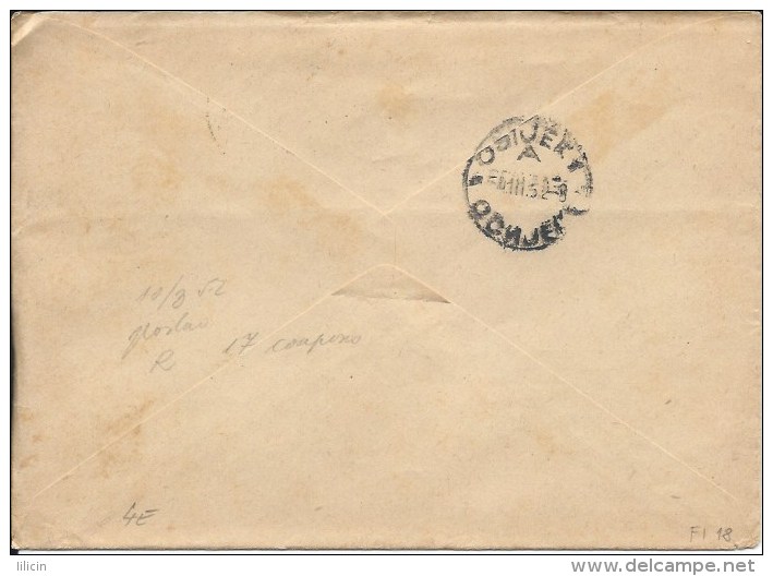 Letter FI000018 - Liechtenstein To Yugoslavia Croatia 1952 Revue Philatelique Cosmos Post - Other & Unclassified