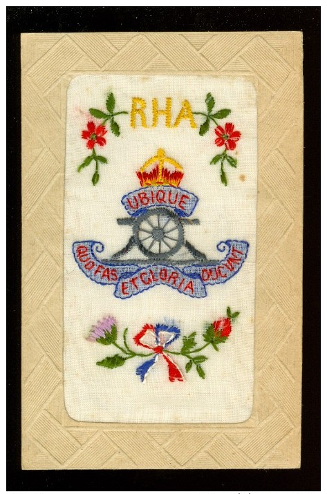 Carte Brodée  -  RHA   Militair  Armée - Embroidered