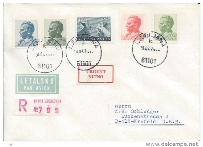 Letter FI000025 - Yugoslavia Slovenia To Germany 1974 - Altri & Non Classificati