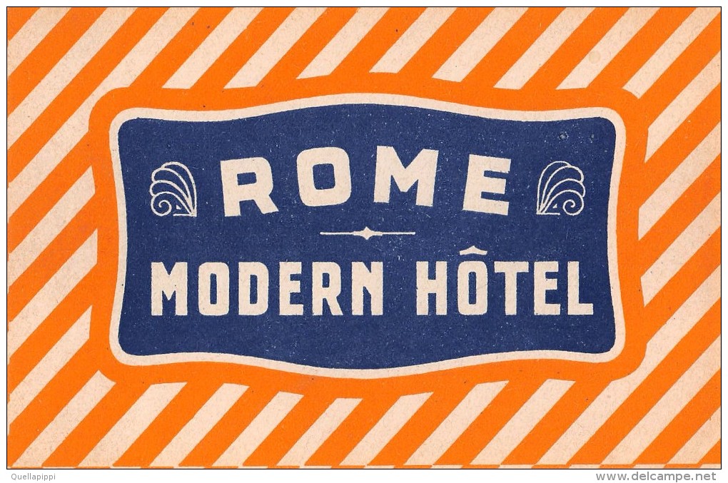 02591 "ROME - MODERN HOTEL"  ETIC. ORIG. - LUGGAGE LABEL - Adesivi Di Alberghi