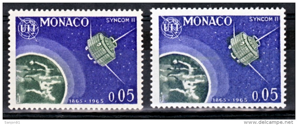 Monaco  664  Variété Bleu Sombre  Et Normal Satellite   Neuf ** TB MNH Sin Charnela - Variétés