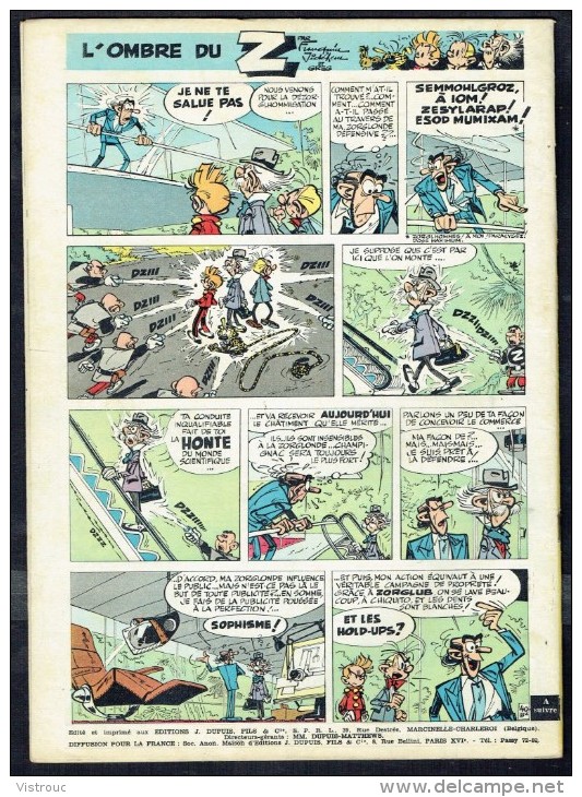 SPIROU N° 1180 -  Année 1960 -  Couverture " SPIROU " De FRANQUIN Et JIDEHEM. - Spirou Magazine