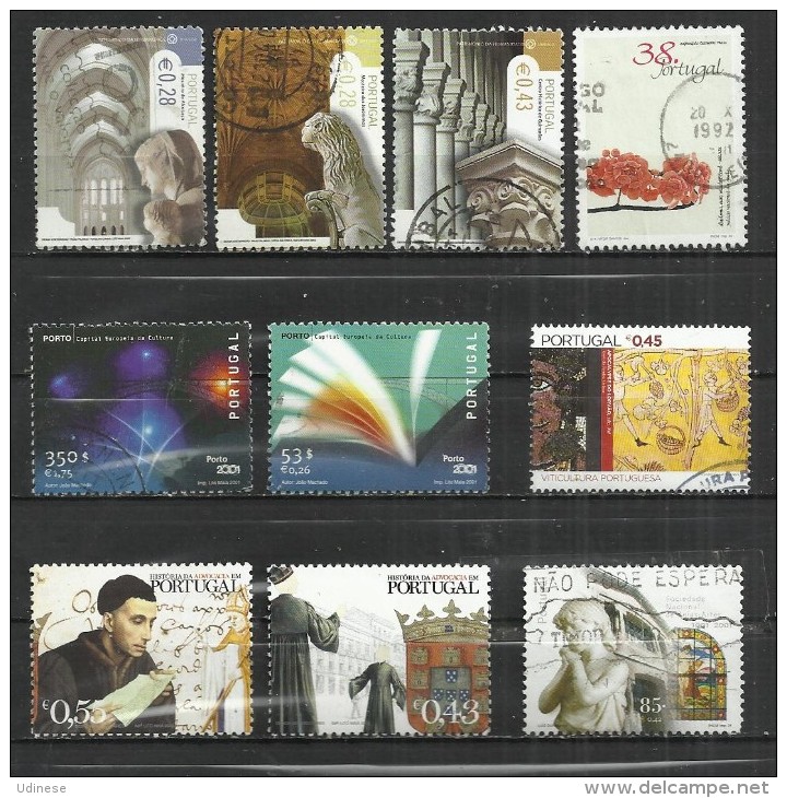 TEN AT A TIME - PORTUGAL - LOT OF 10 DIFFERENT COMMEMORATIVE 1  - USED OBLITERE GESTEMPELT USADO - Usati