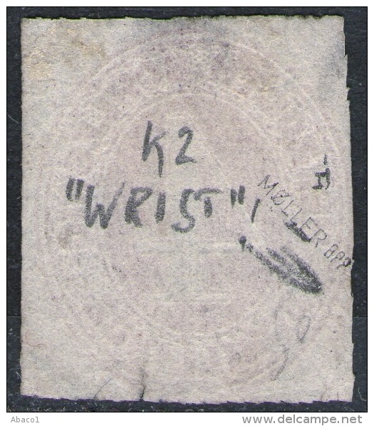 Ortsstempel Wrist 7/10 65  Auf 4 Shilling Rosakarmin - Schleswig Holstein Nr. 3 - Geprüft BPP - Schleswig-Holstein