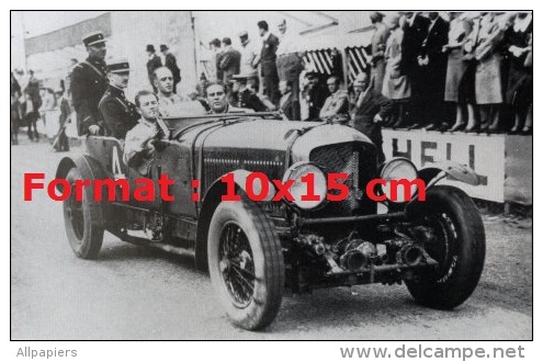 Reproduction D'une Photographie D'une Bentley Numéro 4 De 1930 - Other & Unclassified