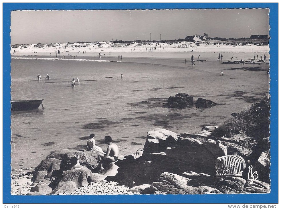 CPSM Grand Format Vue Peu Courante - FINISTERE - SAINT GUENOLE - LA PLAGE DE PORZ KARN - LES TIRAGES MODERNES / 3 - Kersaint-Plabennec