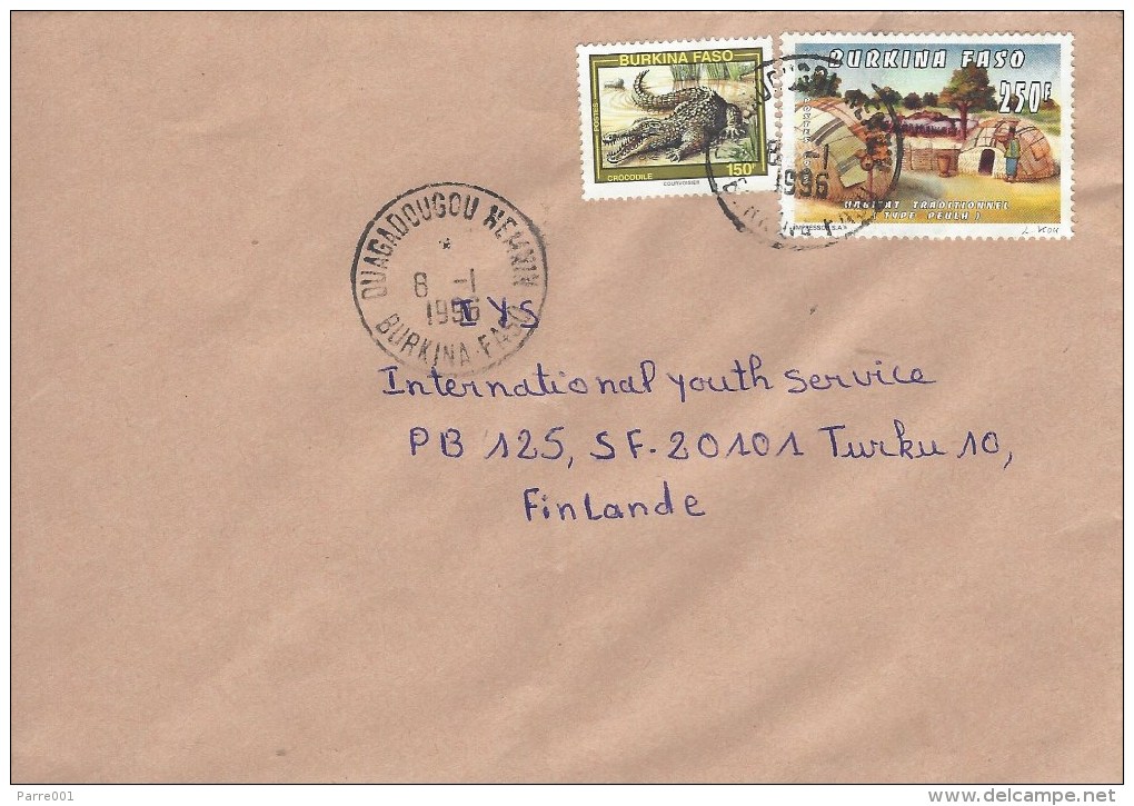 Burkina Faso 1996 Ouagadougou Peul Housing House Crocodile Cover - Burkina Faso (1984-...)