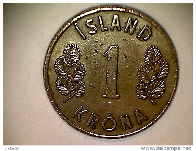Islande 1 Krona 1966 - Islandia