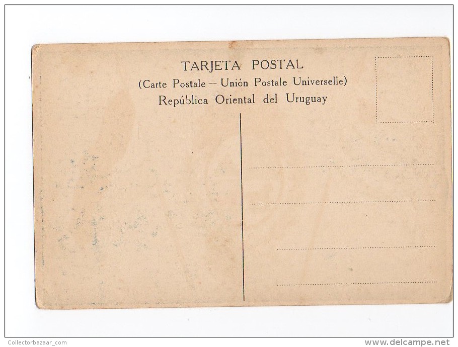 URUGUAY MONTEVIDEO TARJETA POSTAL COAT OF ARMS FLAGS UNUSUAL  Ca1900 POSTCARD Cpa Ak (W4_1638) - Uruguay