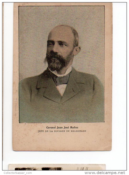 URUGUAY REVOLUTION  CIVIL WAR 1904 CORONEL JUAN JOSE MUÑOZ TARJETA POSTAL  Ca1900 POSTCARD Cpa Ak (W4_1649) - Uruguay