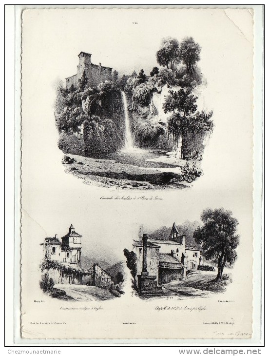 CAYLUS - LITHOGRAPHIES ROMANTIQUES - LEMERCIER - CPSM - Caylus