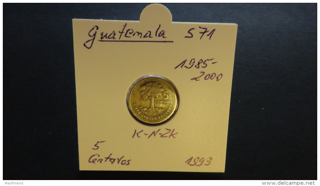 Guatemala - 1993 - 5 Centavos - KM 276.4 - Vz - Guatemala