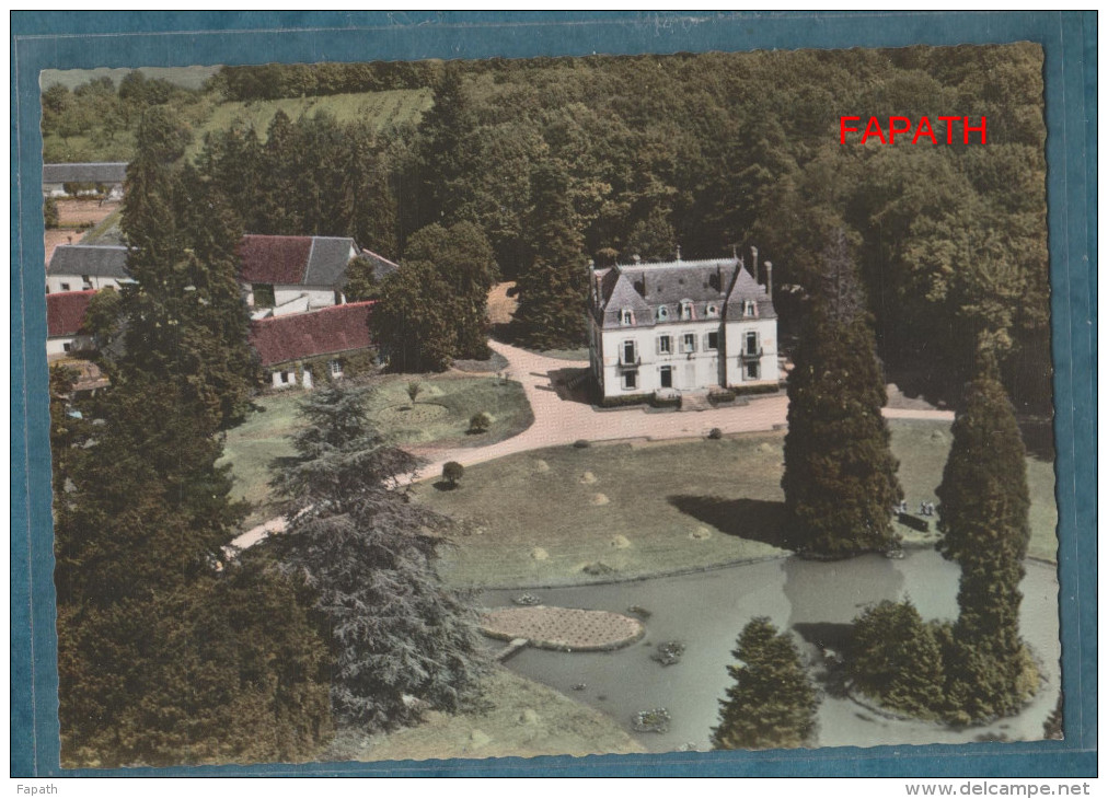 18-LEVET-Vue Aérienne-Château De Soulangy- Non écrite -2 Scans-10.5 X 15- CIM COMBIER - Autres & Non Classés