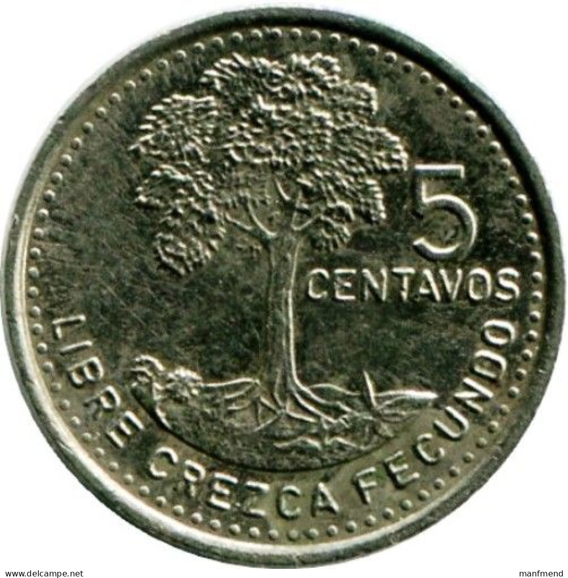 Guatemala - 1997 - KM 276.4 - 5 Centavos - Unc - Guatemala