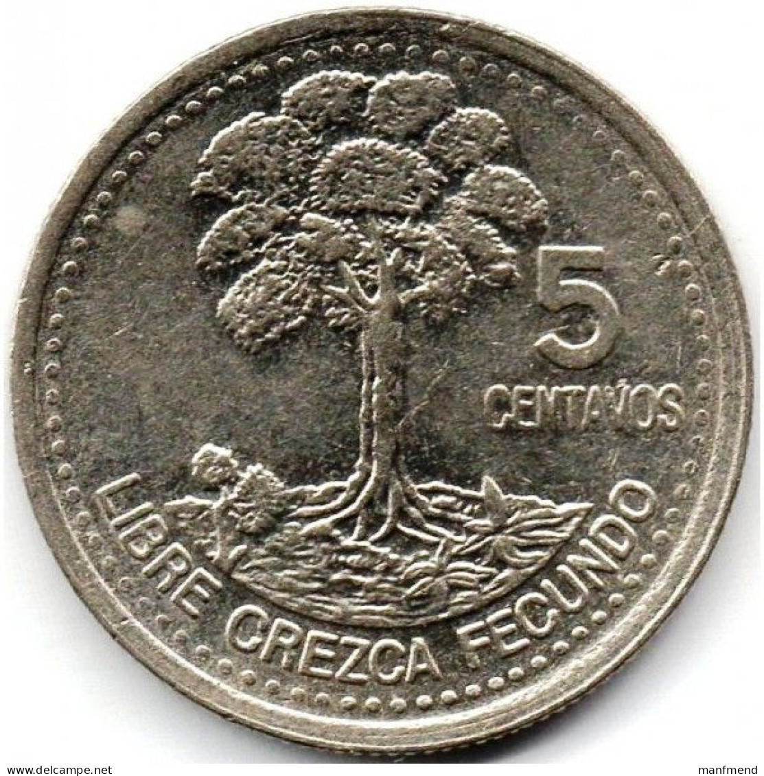 Guatemala - 2000 - KM 276.6 - 5 Centavos - Unc - Guatemala