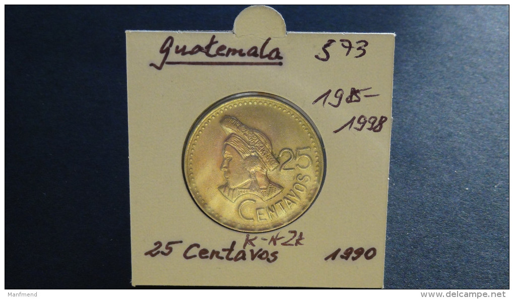 Guatemala - 1990 - 25 Centavos - KM 278.5 - Vz - Guatemala
