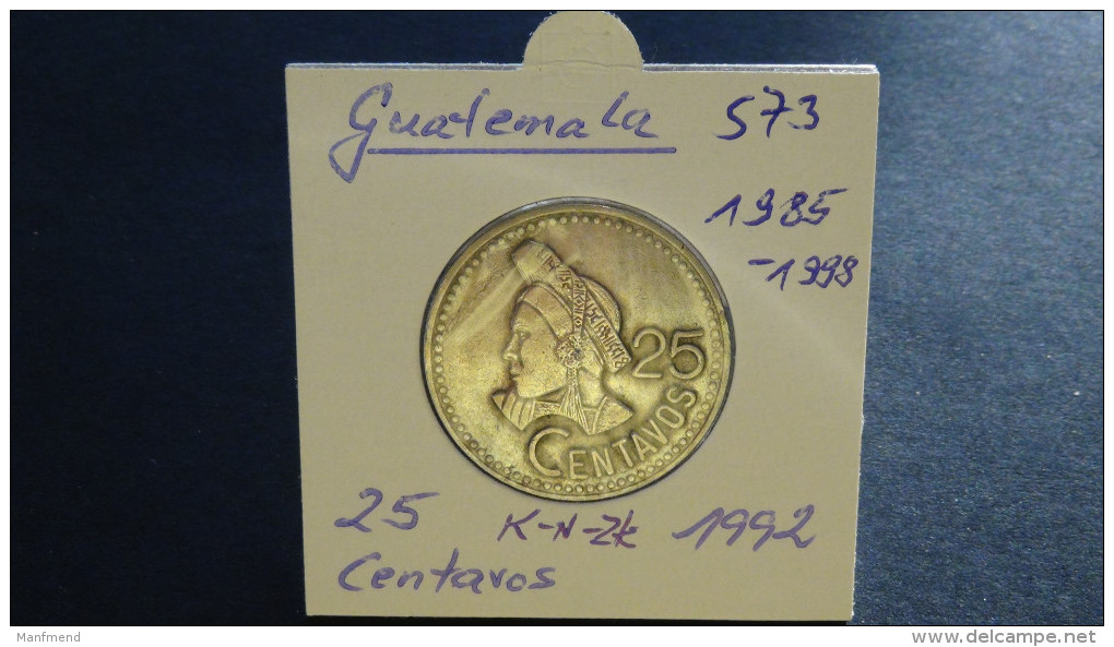 Guatemala - 1992 - 25 Centavos - KM 278.5 - Vz - Guatemala