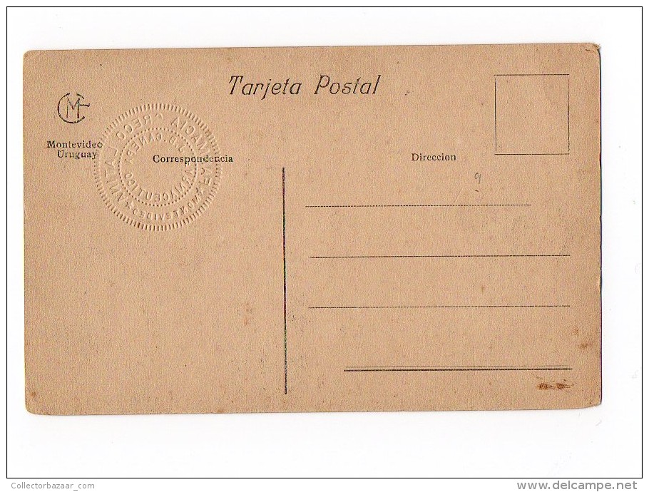 URUGUAY VINTAGE PHARMACY DRUG STORE ADVERTISING EMBOSSED  TARJETA POSTAL  Ca1900 POSTCARD Cpa Ak - Publicidad