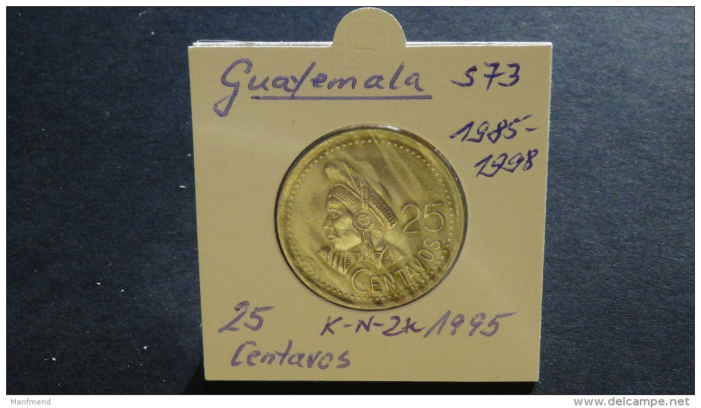 Guatemala - 1995 - 25 Centavos - KM 278.5 - Unc - Guatemala