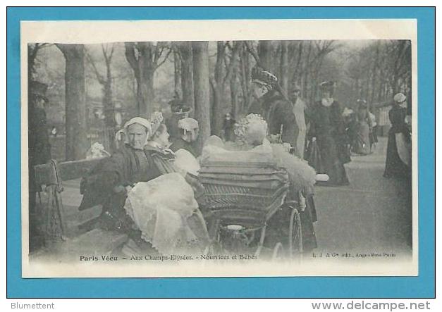 CPA PARIS VECU - Aux Champs Elysées - Nourrices Et Bébés - Champs-Elysées