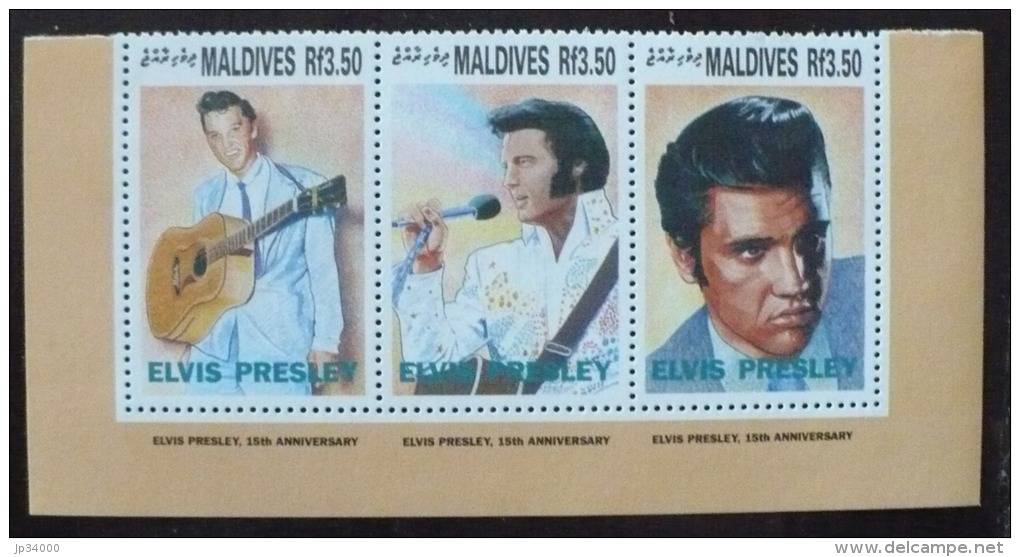 MALDIVES Elvis Presley, Musique. Yvert N°1563/65. ** MNH - Elvis Presley